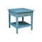 International Concepts Rectangle Spencer End Table, 24 W, 24 in L, 25 in H, Wood, Antique Rubbed Ocean Blue OT32-8E - alternate 1